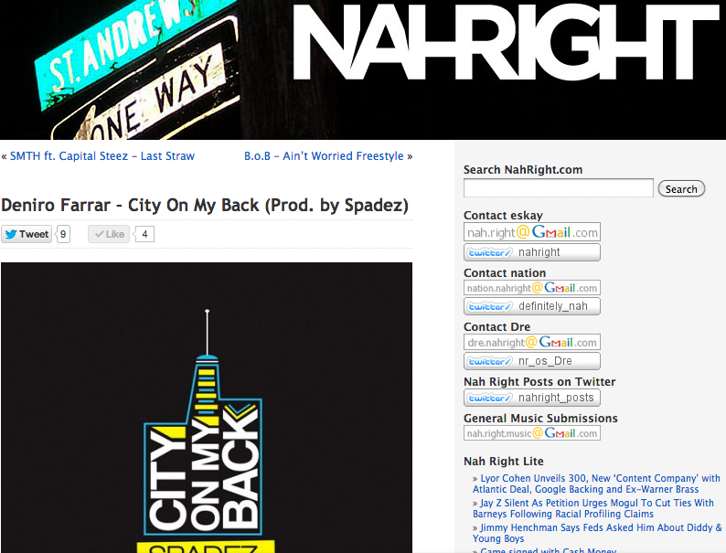 "City On My Back" - NahRight