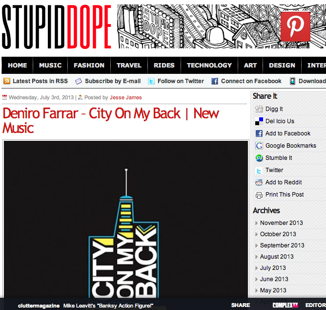 "City On My Back" - StupidDOPE