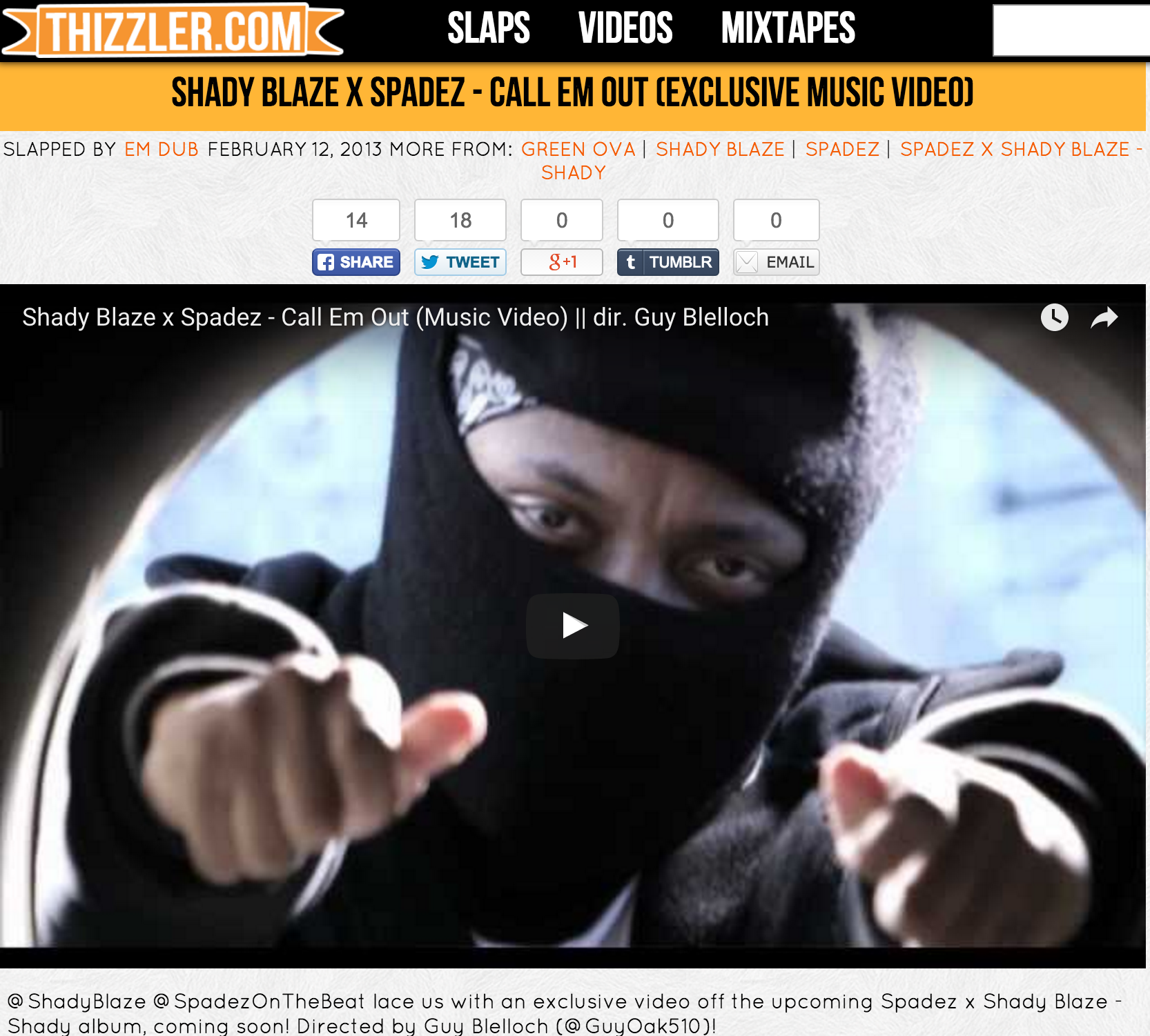 "Call 'Em Out" (VIDEO) - Thizzler