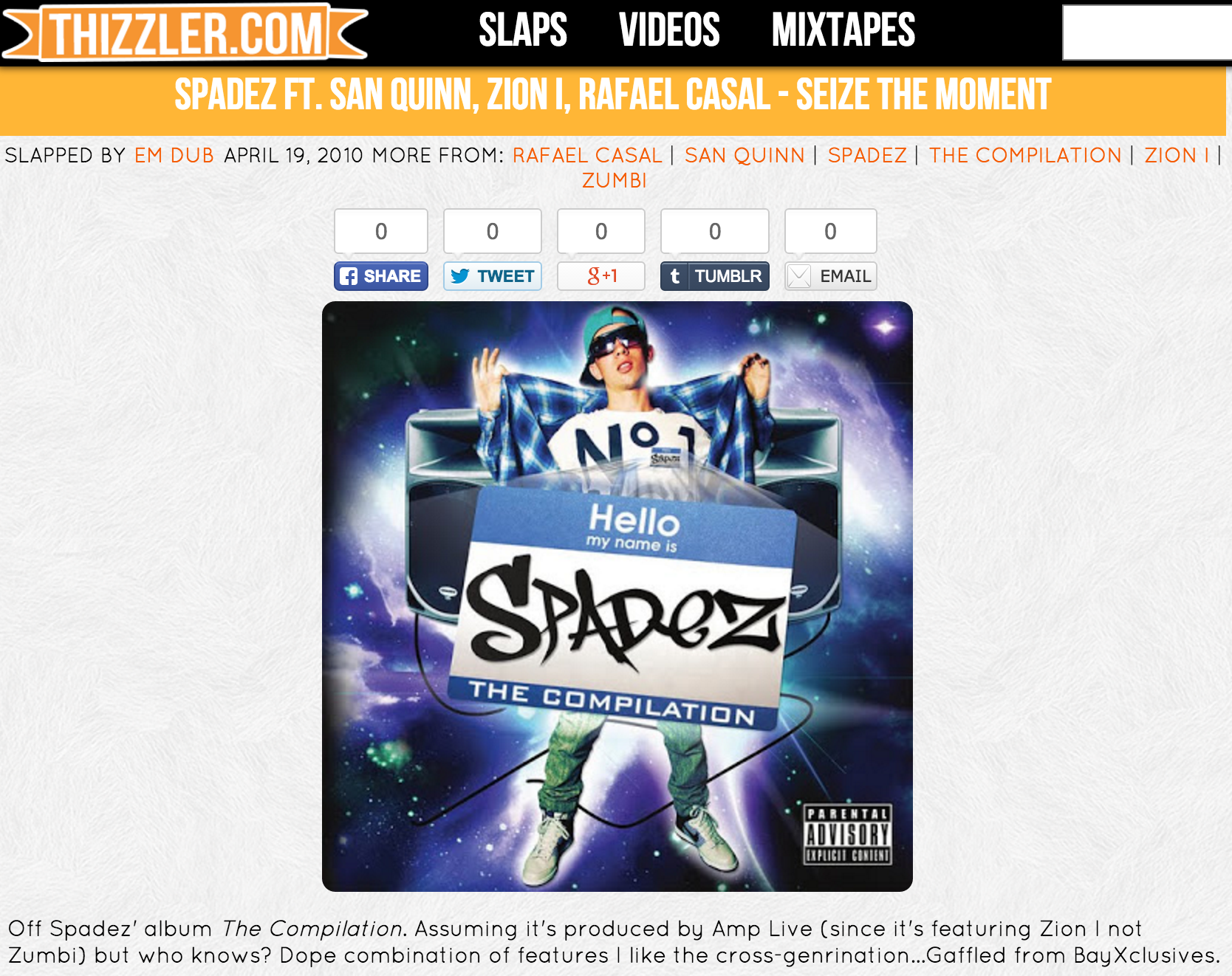 "Seize The Moment" - Thizzler