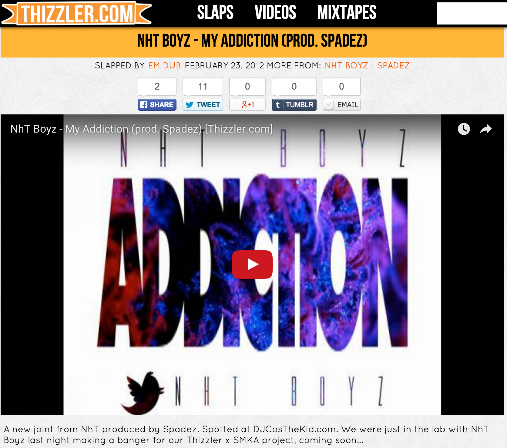 "Addiction" - Thizzler
