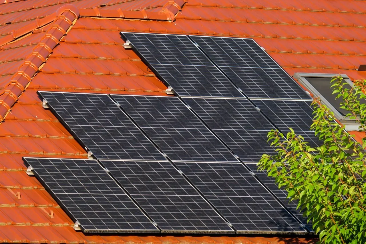 solar panel on the roof