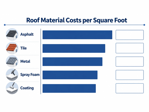 Southern California roof cost per square foot by material, 2026