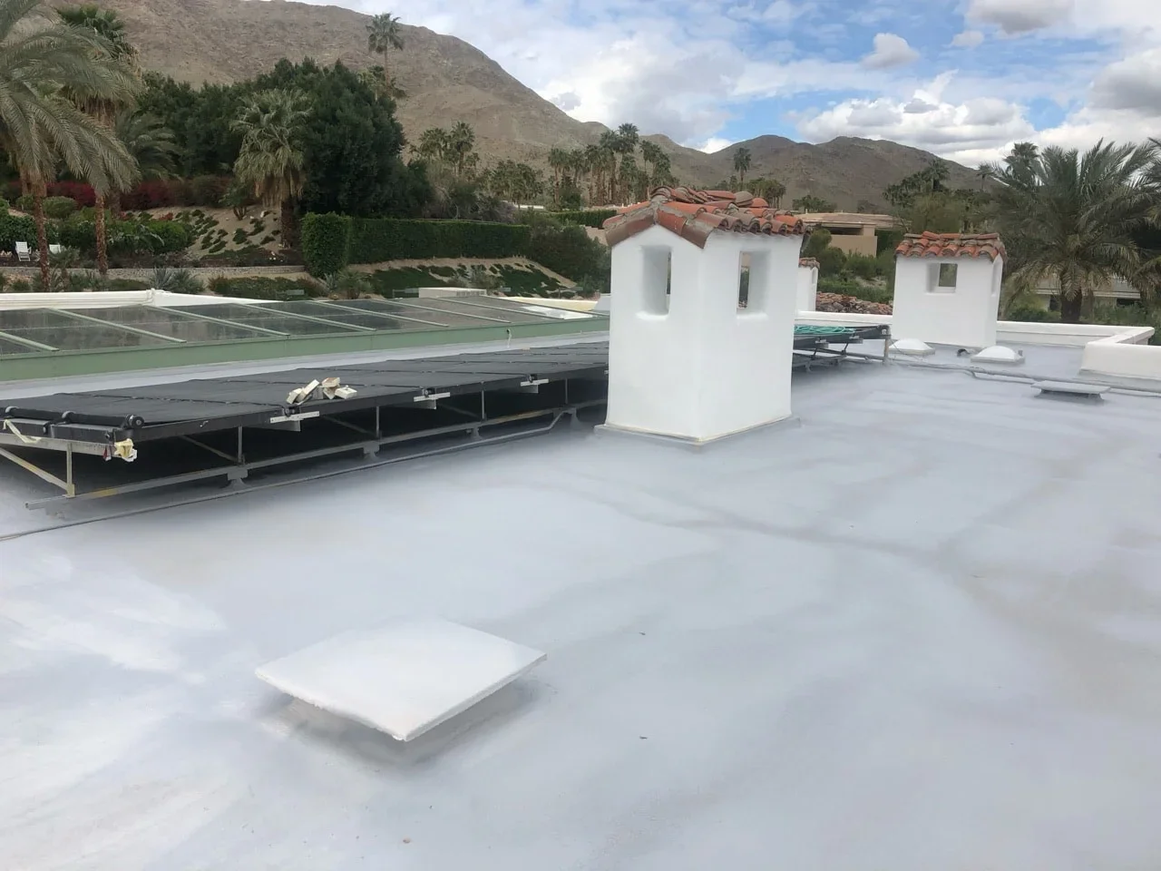 Solar panels integrated with a tile roof in Palm Desert