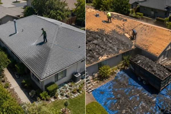 Roof rejuvenation spray versus full replacement tear-off