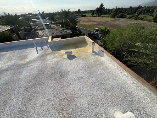 Flat Commercial Roof coating application