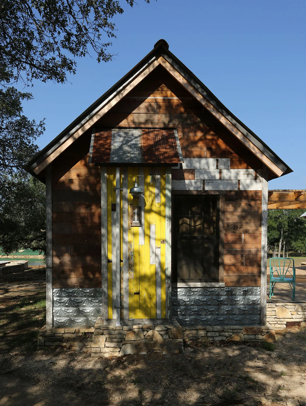 View showing reclaimed materials