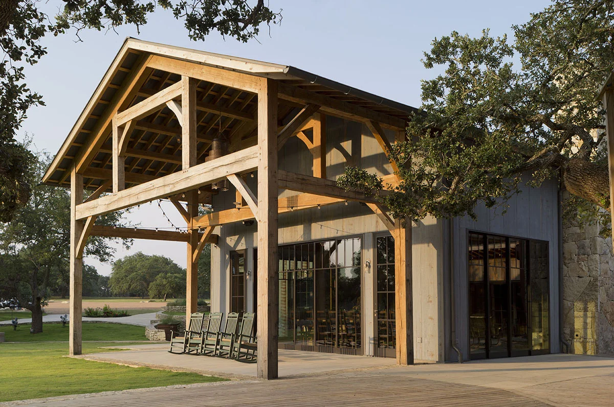 Covered porch at end of main room - PB