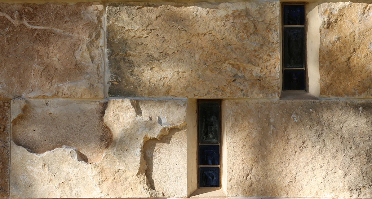 Roughback stone and glass plug insets