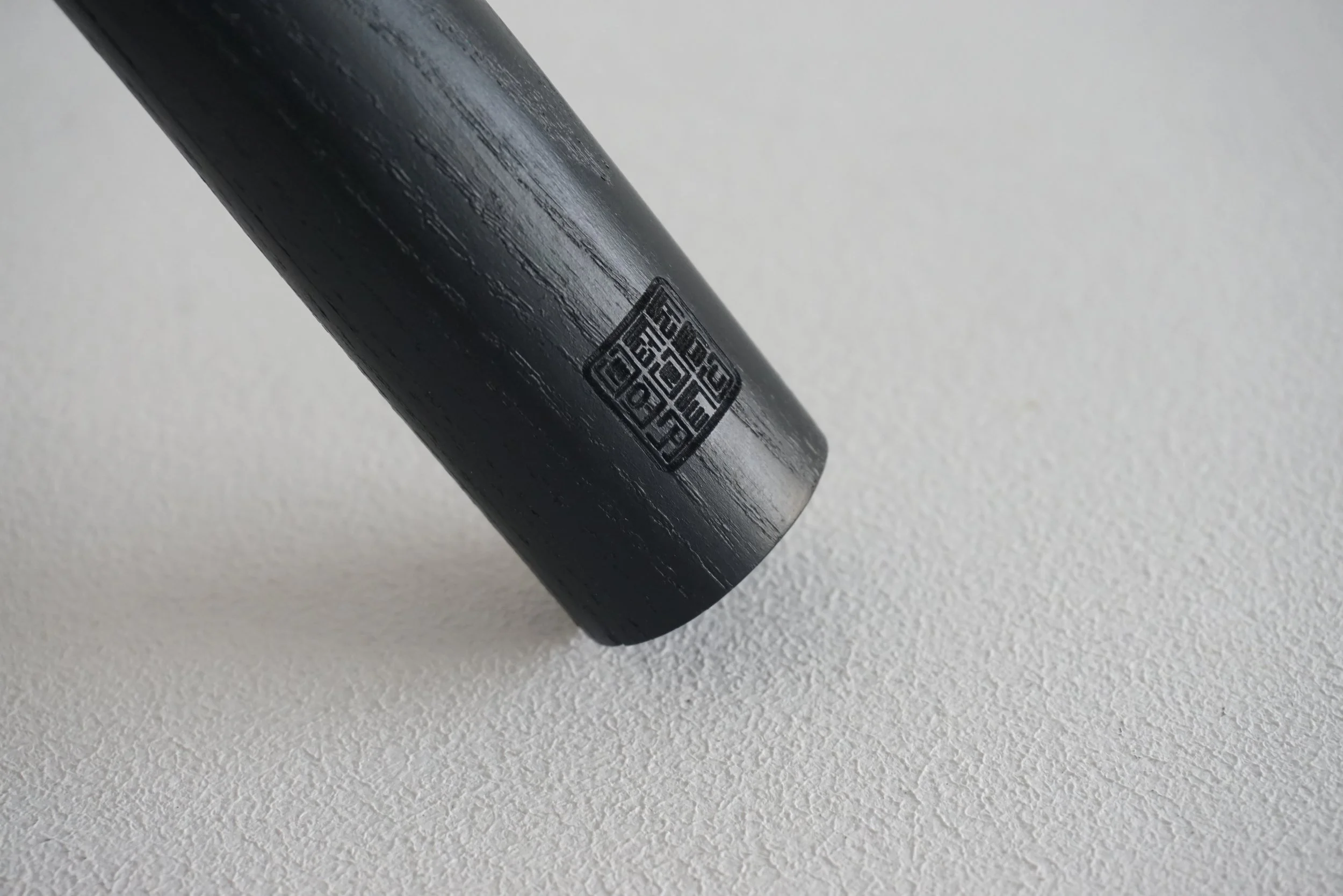 Fan handle with inscription