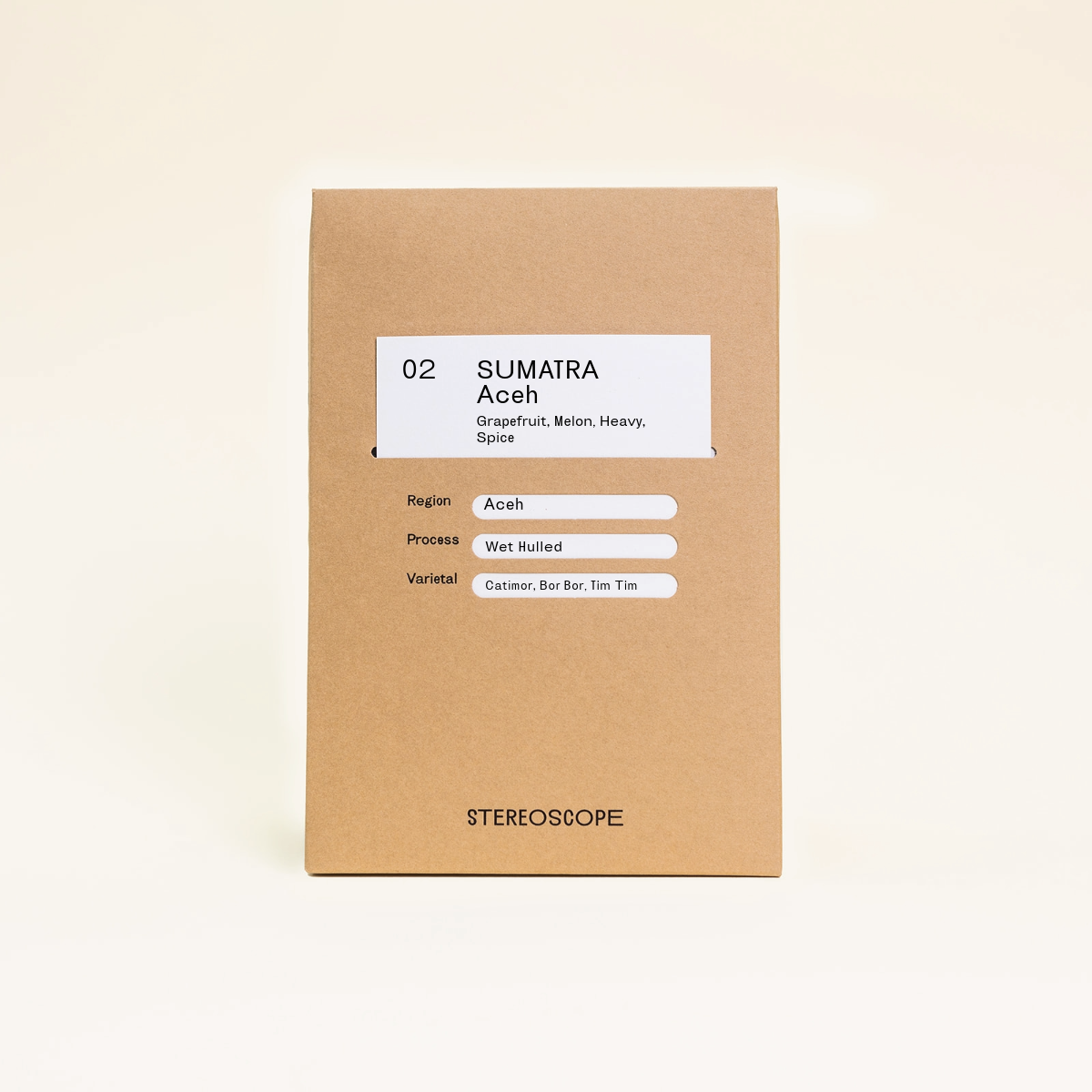 Natural brown sumatra coffee front side