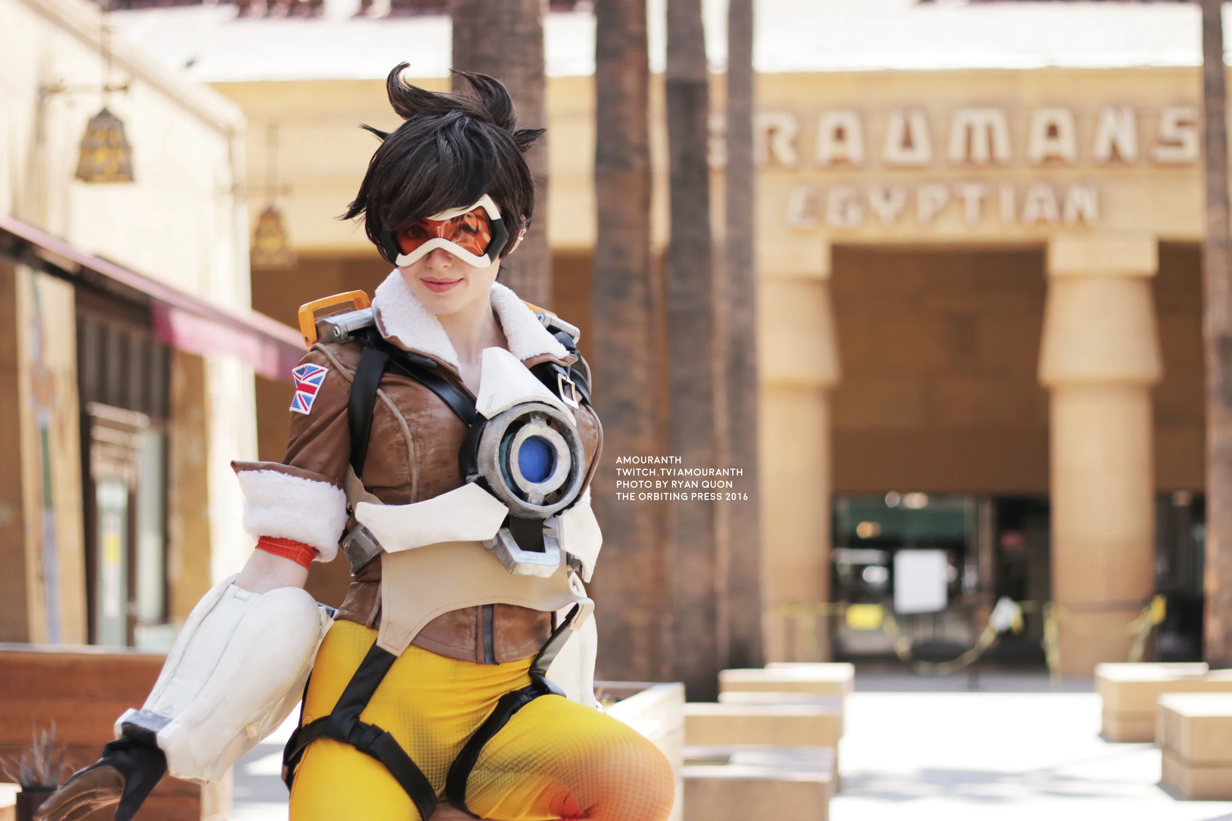 Hollywood, CA in front of Graumans Egyptian Theater! 8.27.16 Photo by Ryan Quon with Cosplayer Amouranth
