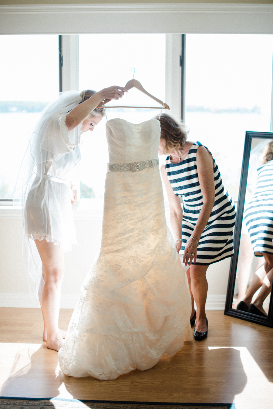 horseshoe bay beach club wedding bride getting ready