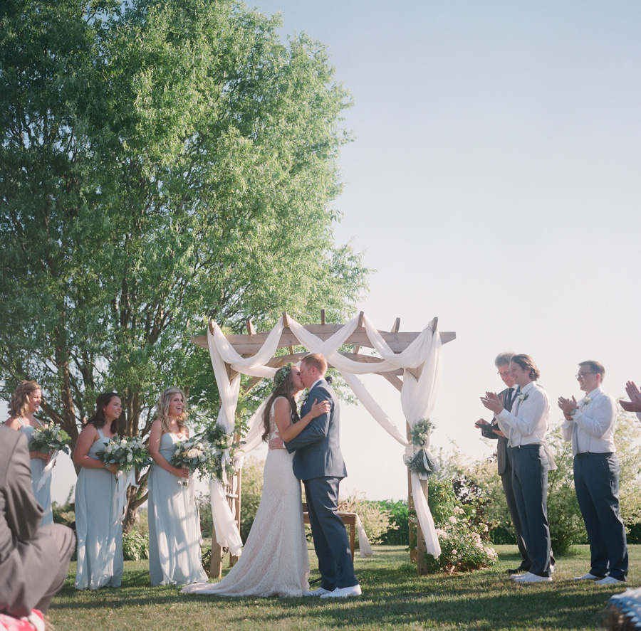 bennet barn wedding outdoor ceremony