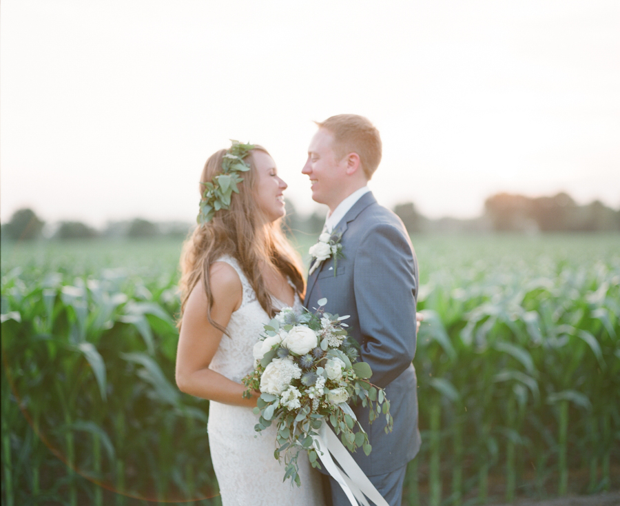bennet barn wedding sunset portraits