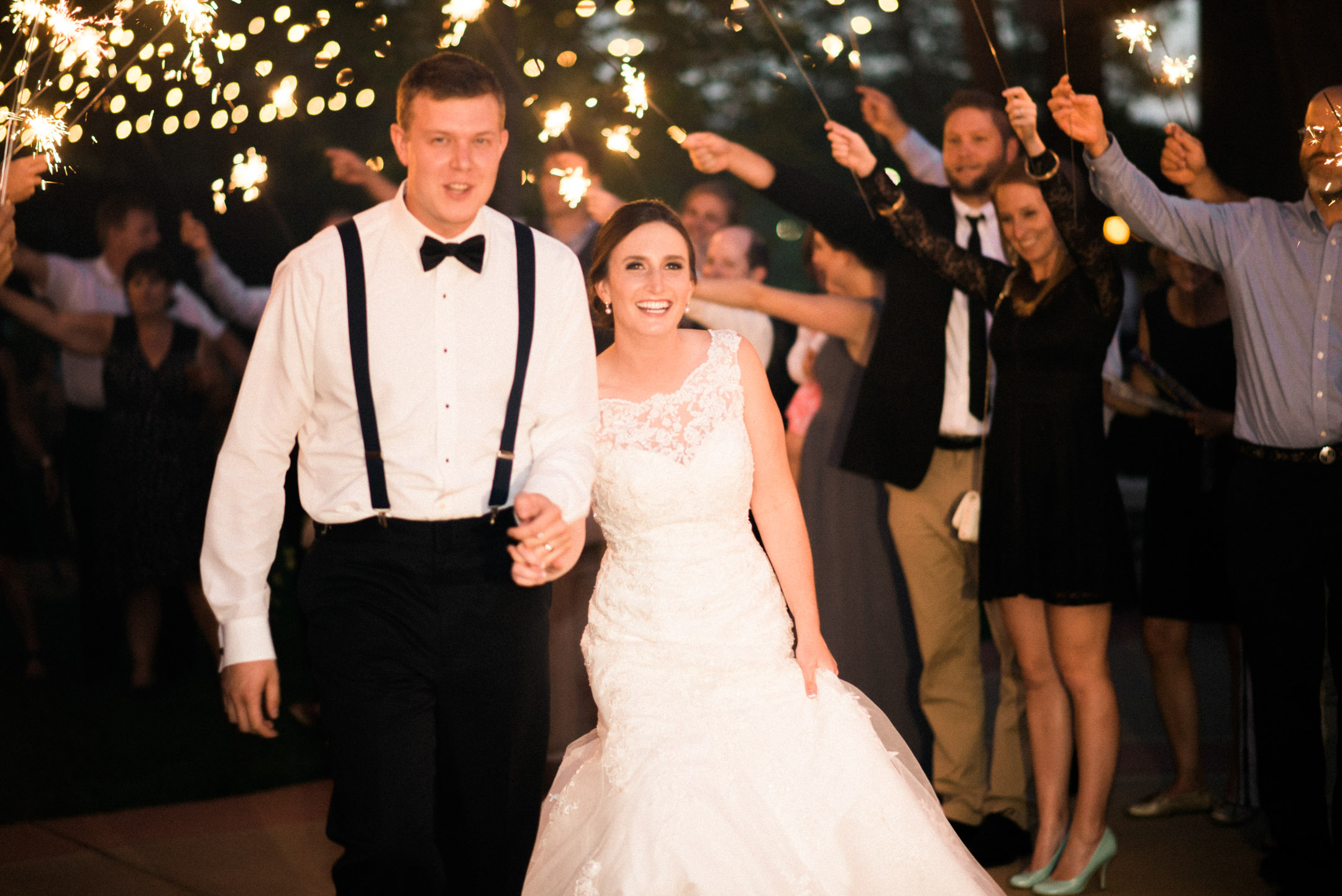 sentry world wedding sparkler exit