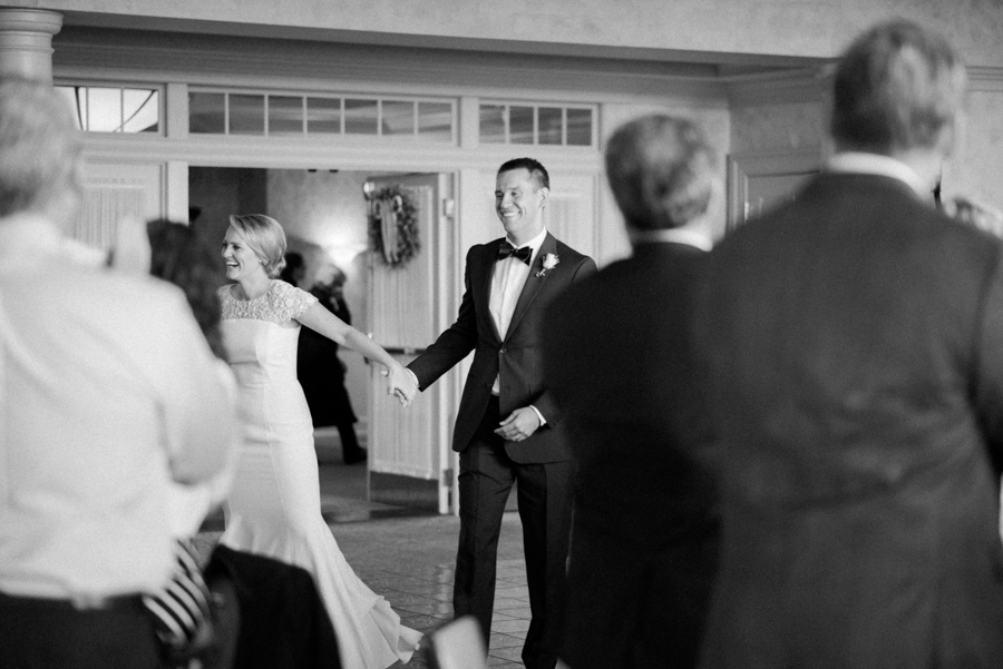 oneida country club wedding bride and groom entrance