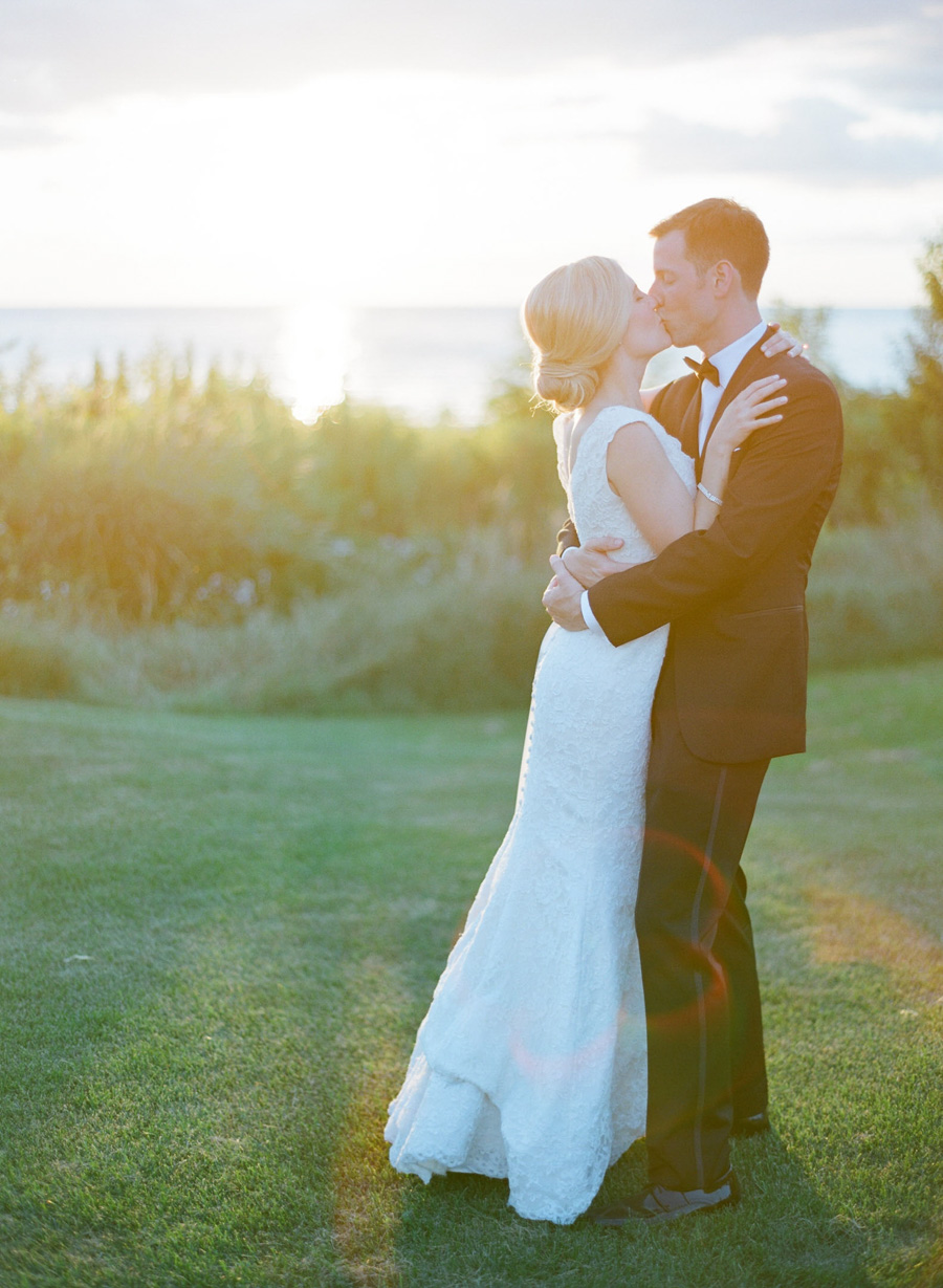 horseshoe bay beach club sunset wedding portraits