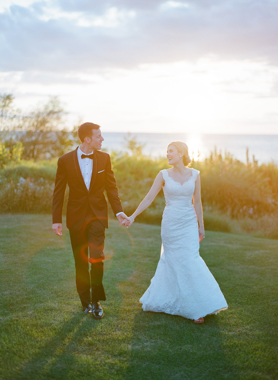 horseshoe bay beach club sunset wedding portraits