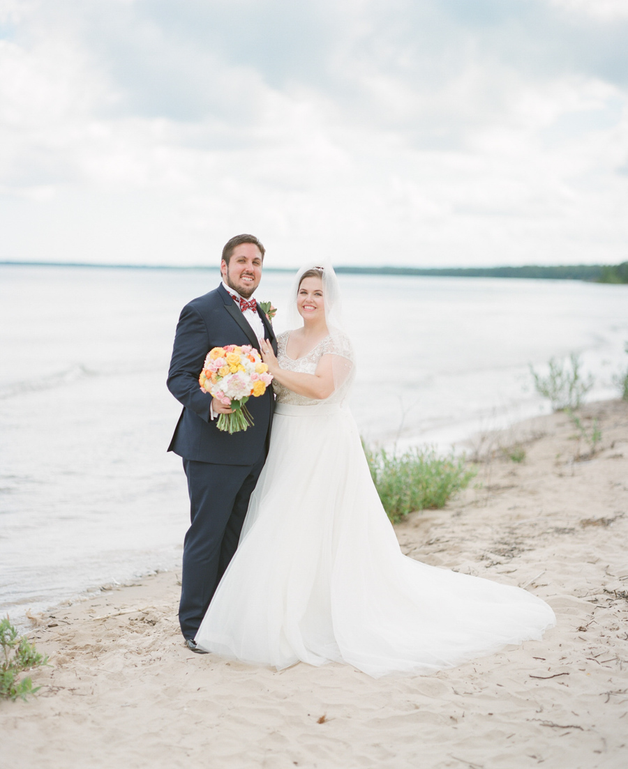 door county jacksonport beach bridal portraits