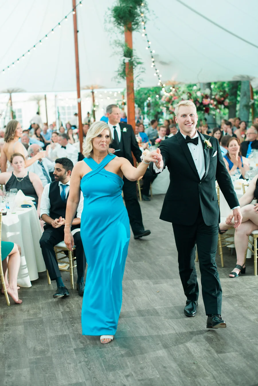 backyard wausau wedding reception mother son dance