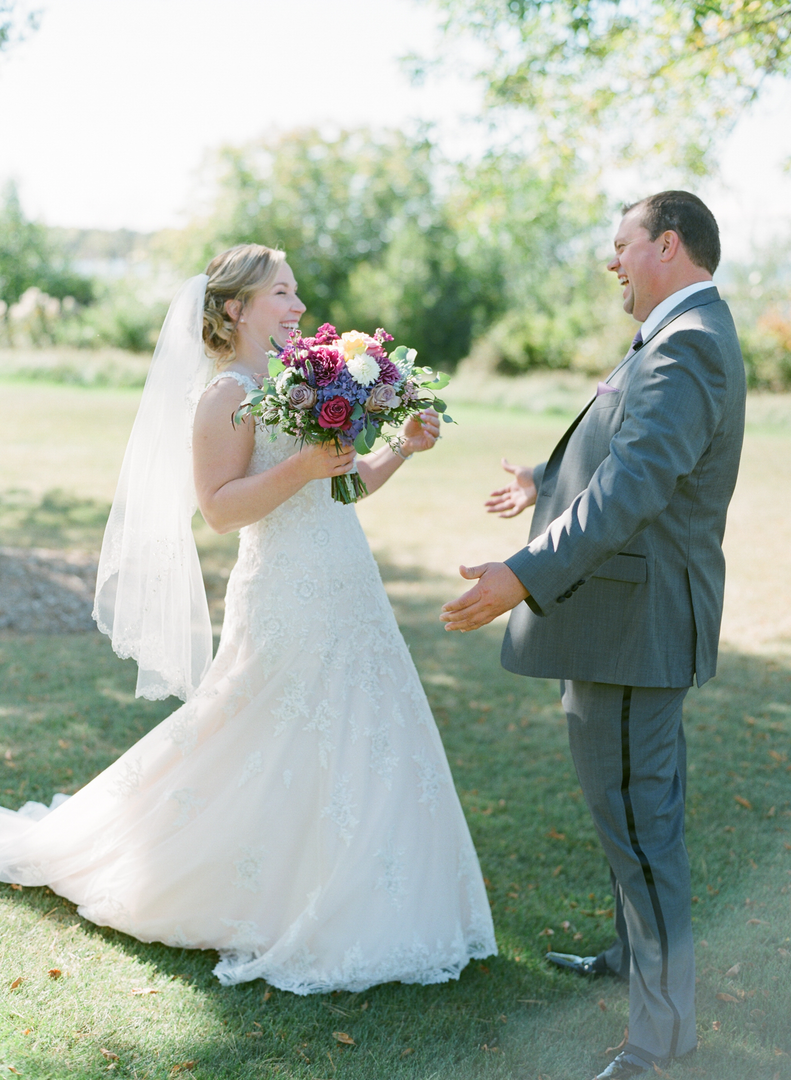 wedding portraits at Horseshoe Bay Beach Club in Door County, WI