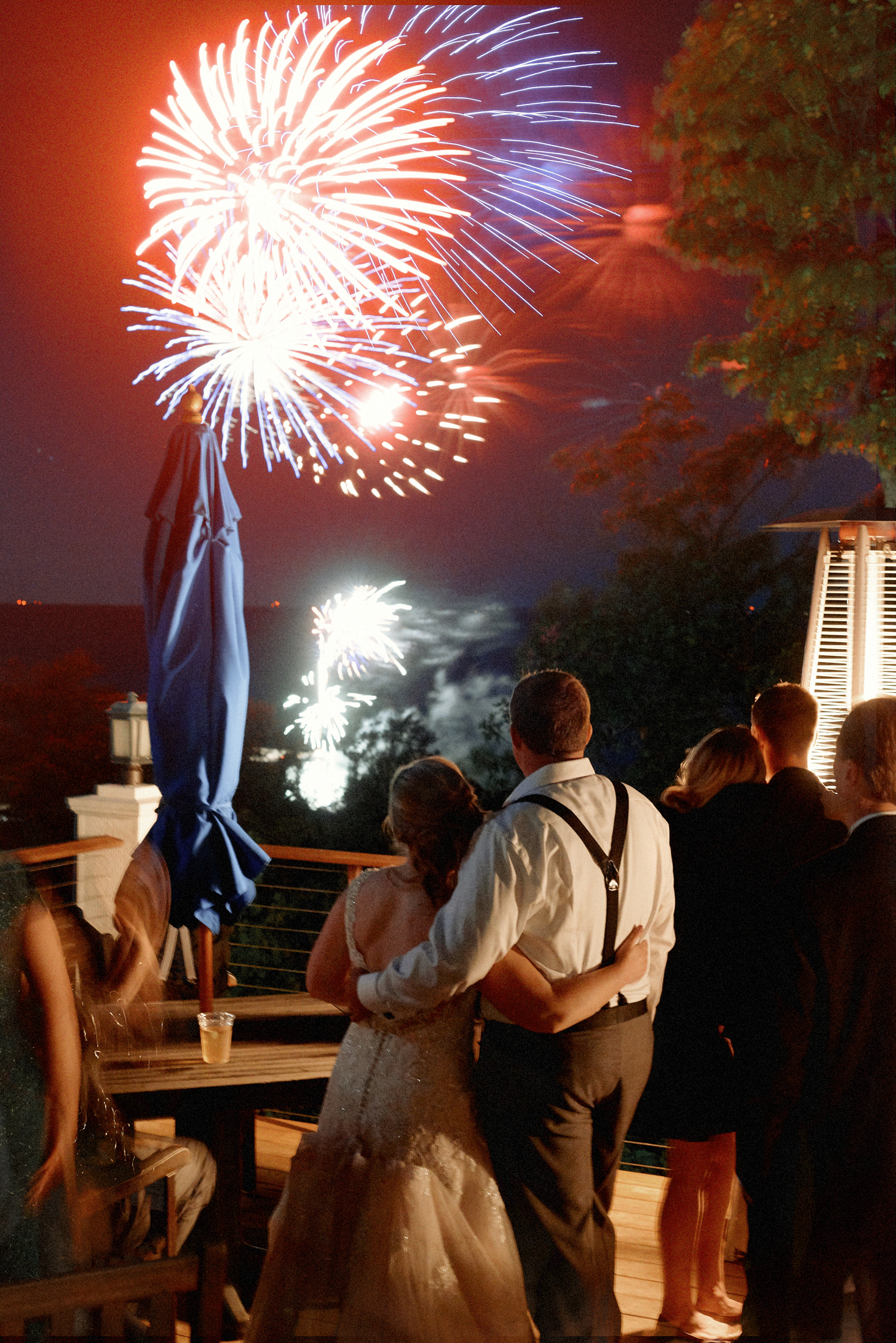 Fireworks at Horseshoe Bay Golf Club door county wedding