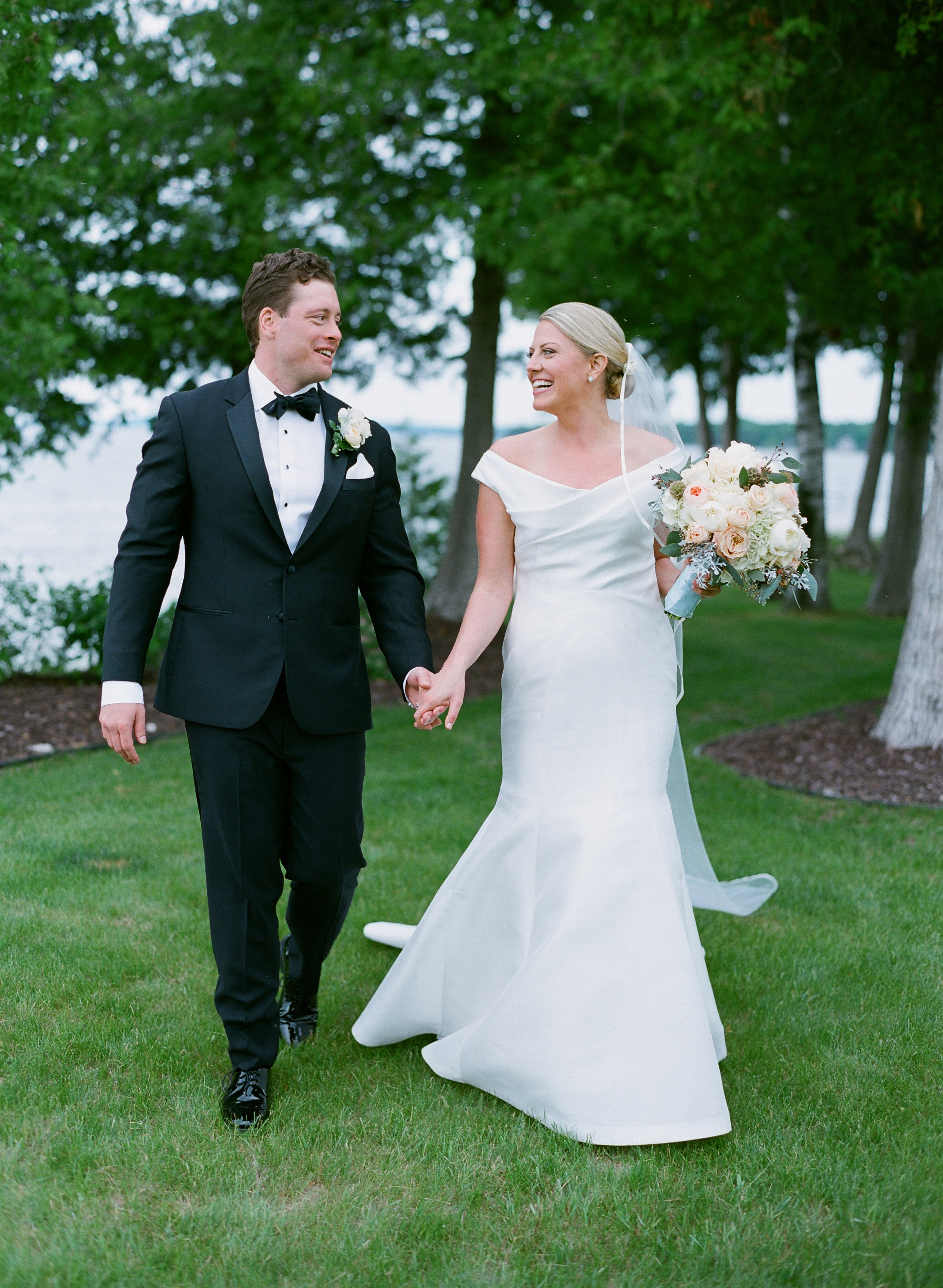 Bride and groom portraits in Egg Harbor, WI