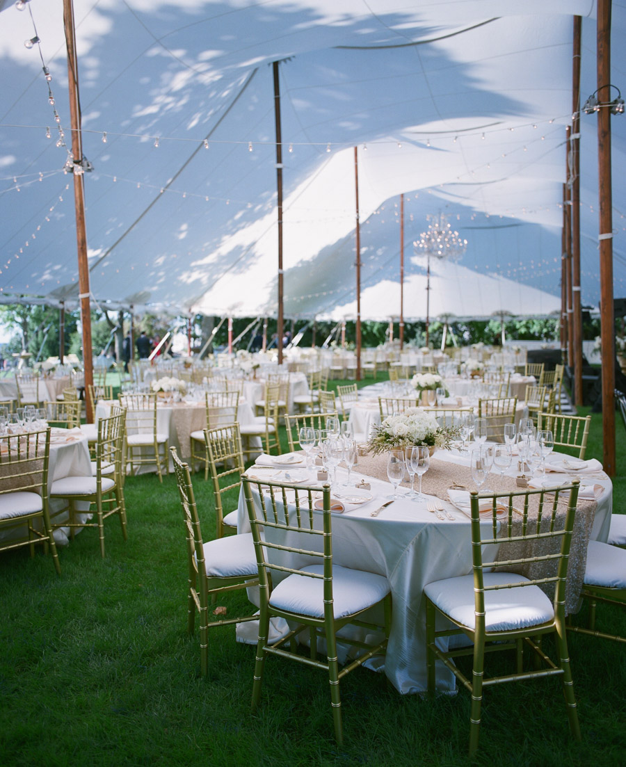 sister bay door county wedding cocktail hour sail cloth tent