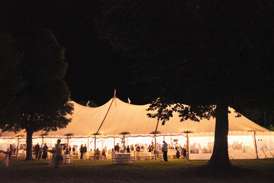 door county sunset wedding sail cloth tent glowing