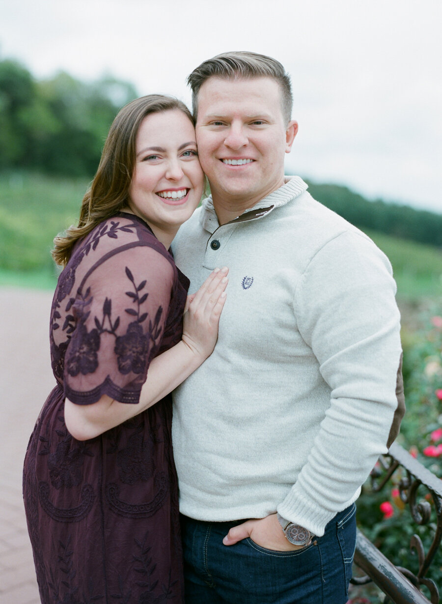  Engagement photos captured in a winery in Madison, Wisconsin. 