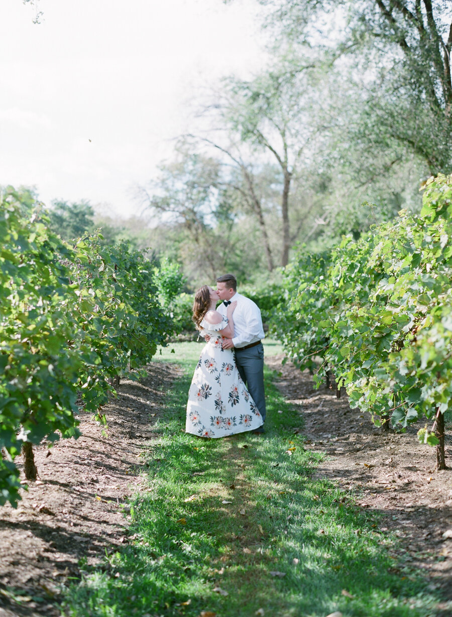  Vineyard engagement session captured on film by The McCartneys Photography. 