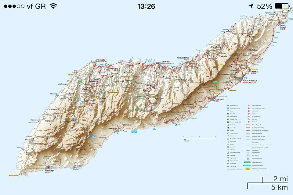 Ikaria offline hiking map for mobiles - Image Asset 