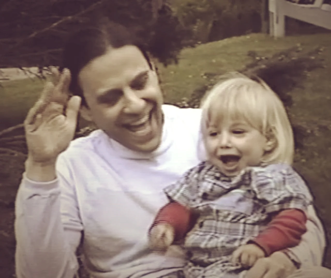 1989ish with my father in our backyard.