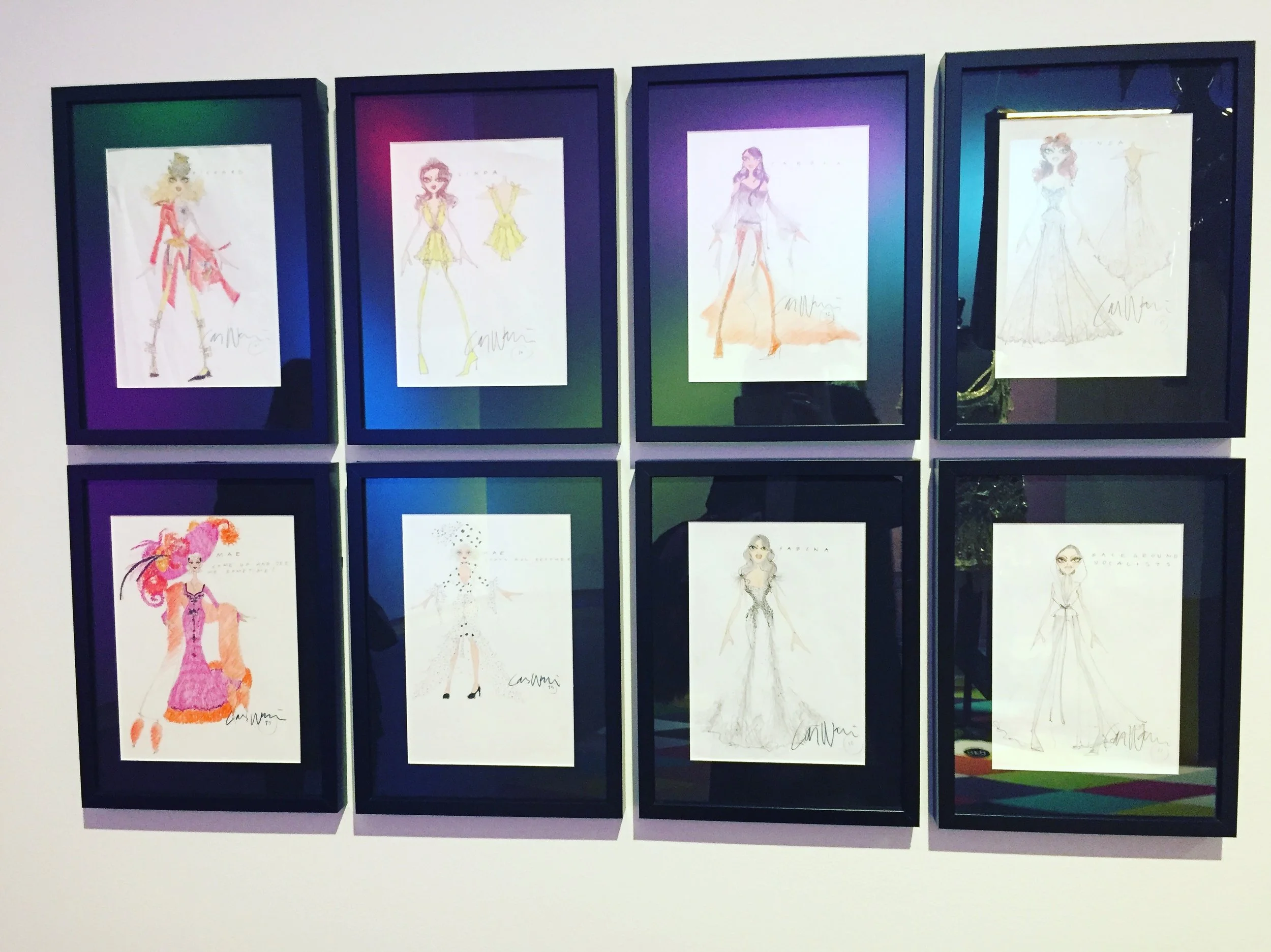 Lars Wallins drawings of dresses.