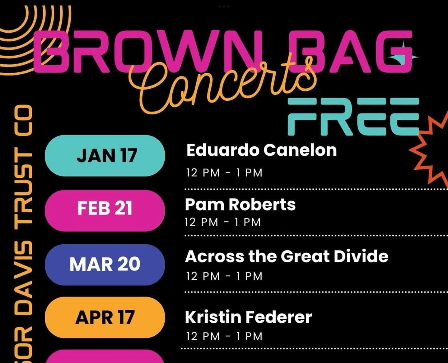 Kristin Federer is here Wednesday for the Brown Bag Concert. Sponsored by Davis Trust Co. Stop in at noon!
#artselkins