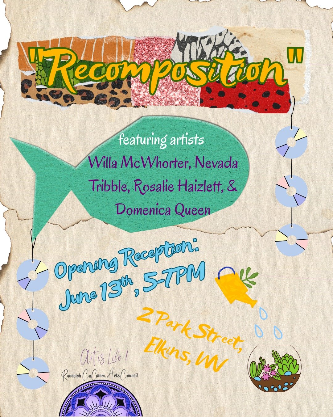 🎹 🎨 Art... made from "trash"? 🛒 🪴
That's right! "Recomposition", a collaborative body of work examining the idea of trash as a social construct, and the creative potential of discarded objects... you DON'T want to miss this!