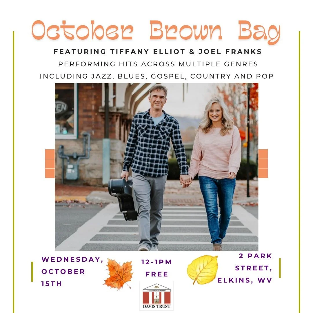 💥 🎶 Nothing beats a Brown Bag Concert🎶 💥
Join us in the Great Hall to experience a live performance by Tiffany Elliot & Joel Franks on October 15th, from 12-1PM. Just 6 days away!
✨ Tiffany Elliott & Joel Franks, powerhouse vocalists, b