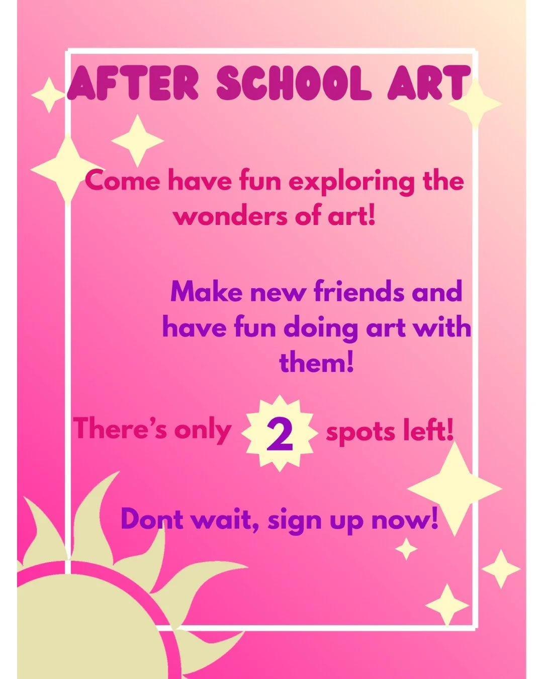 ✨ After School Art: "How can this program benefit my child?" ✨ 

Research conducted by the National Endowment for the Arts shows that elementary students who participated in arts activities saw enhanced: 
🧠 critical thinking and problem-so