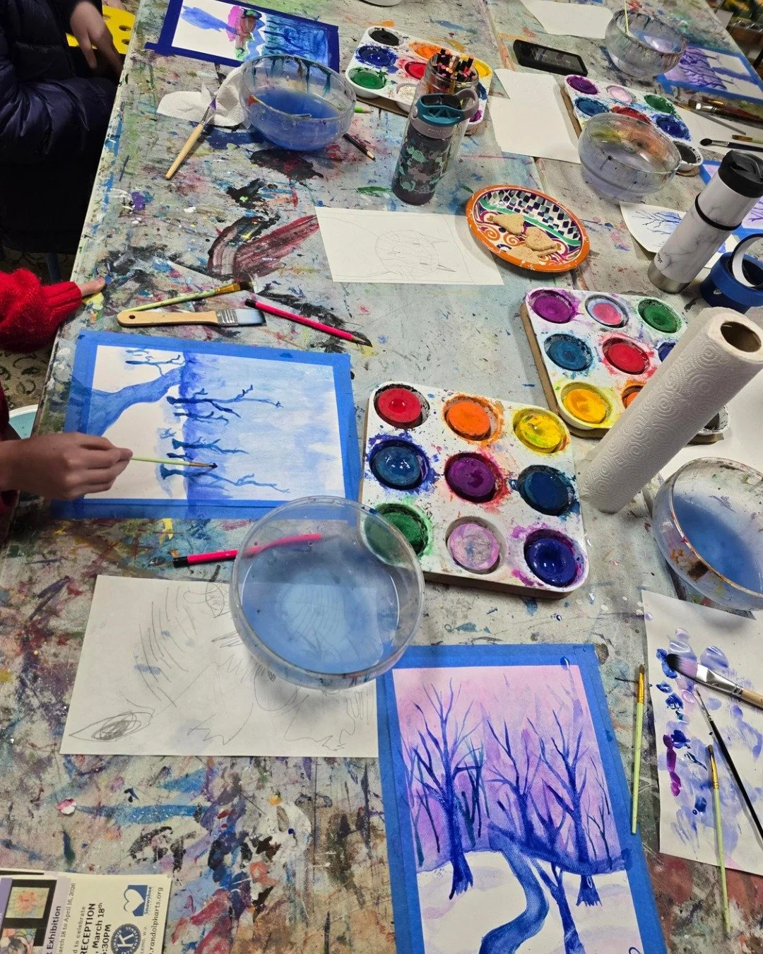 More snow? More fun! ❄️ 

🎨 In last weeks' After School Art lesson, students explored the watercolor medium to create "snowy creek scenes." Ms. Katie guided them through sketching, watercolor techniques, and how to properly clean the brush