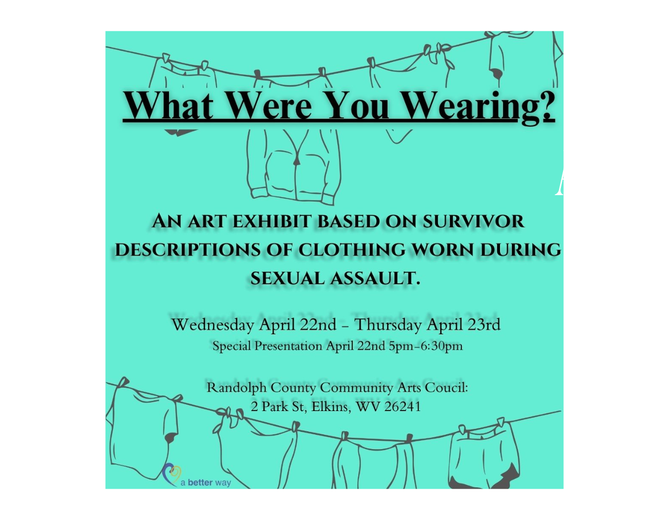 "What Were You Wearing?" Pop-up Exhibition