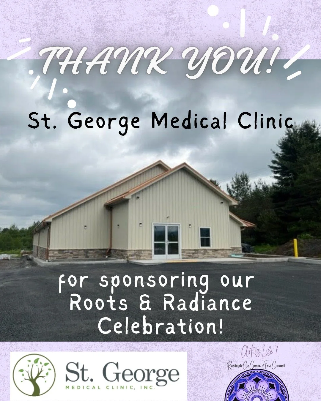 ✨️We are beyond grateful to @stgeorgemedicalclinic for their incredible support in making our 25th Annual Celebration: Roots &amp; Radiance, possible! 🎨🌳 

 Thanks to their generosity, we were able to provide our community with an engaging evening 