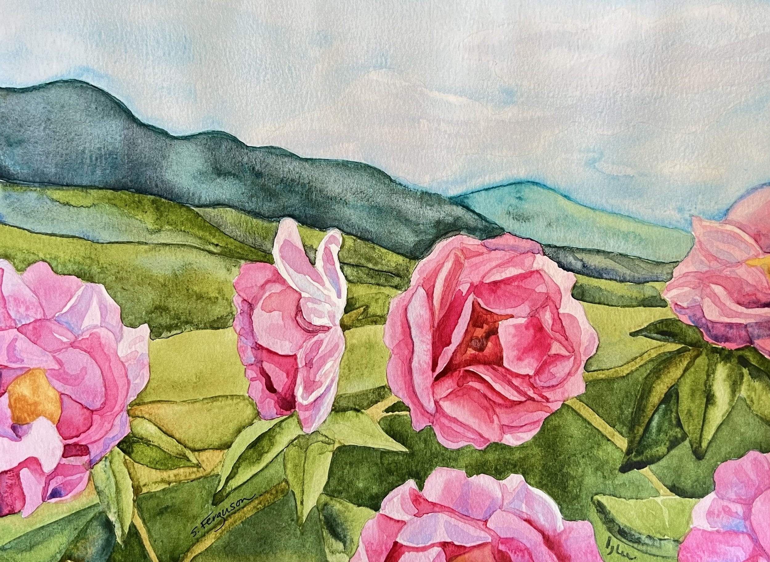 “Lorestan Roses”, Watercolor