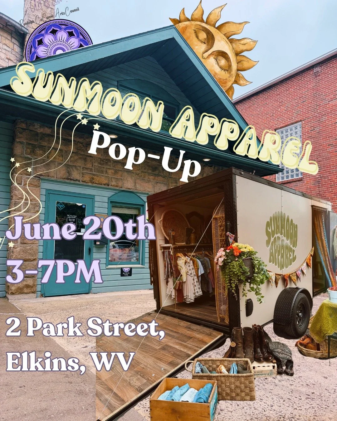 Our Wild &amp; Wonderful Opening Reception just got a lot more wonderful 🌞🌝 

We're excited to announce that @sunmoonapparel will be set-up in front of the office on Saturday, June 20th, during &amp; after our Opening Reception 🤩 

Kait will be se