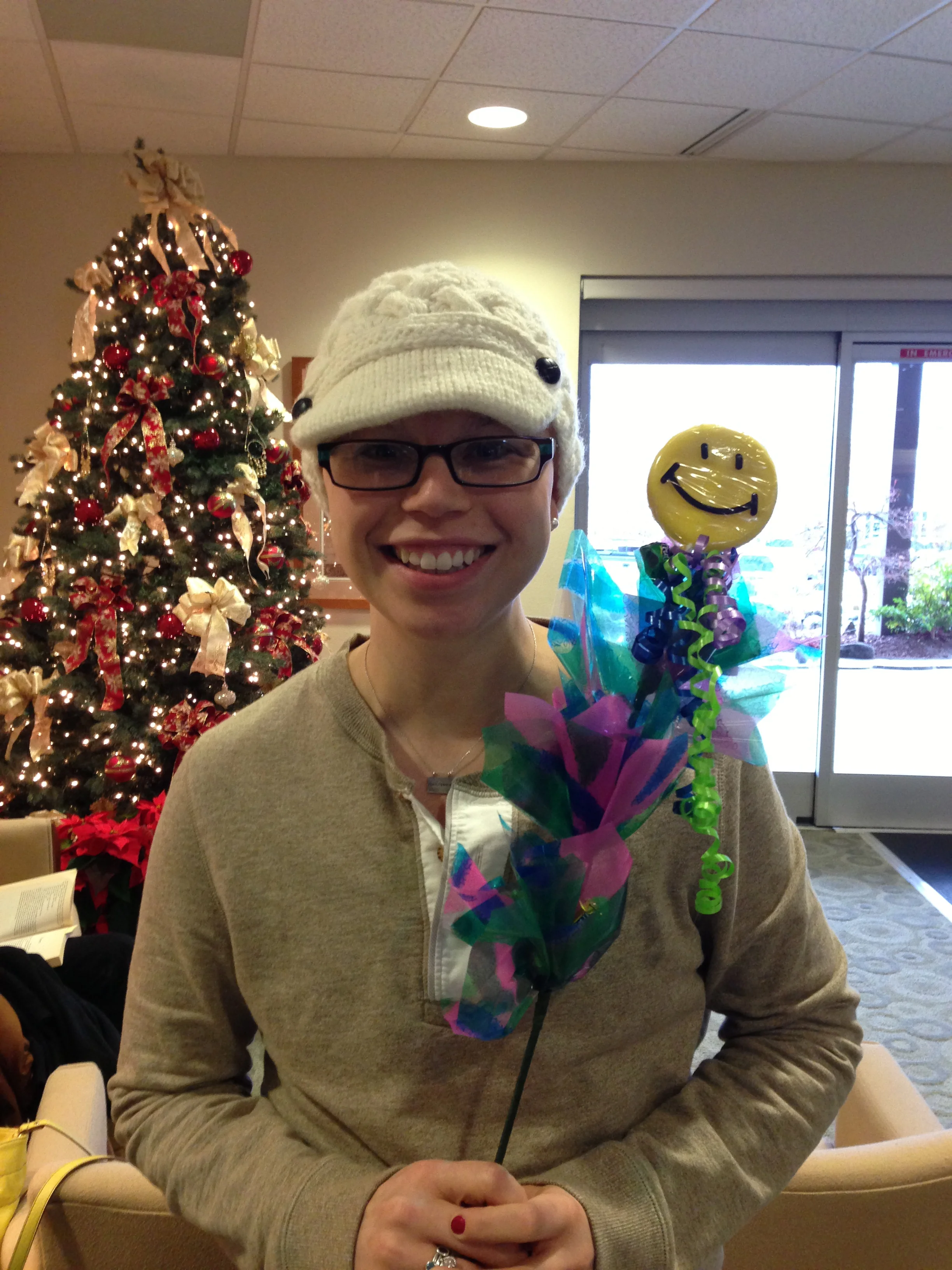 My celebration stick the nurses at the Cancer Center gave me for finishing my last chemo session!