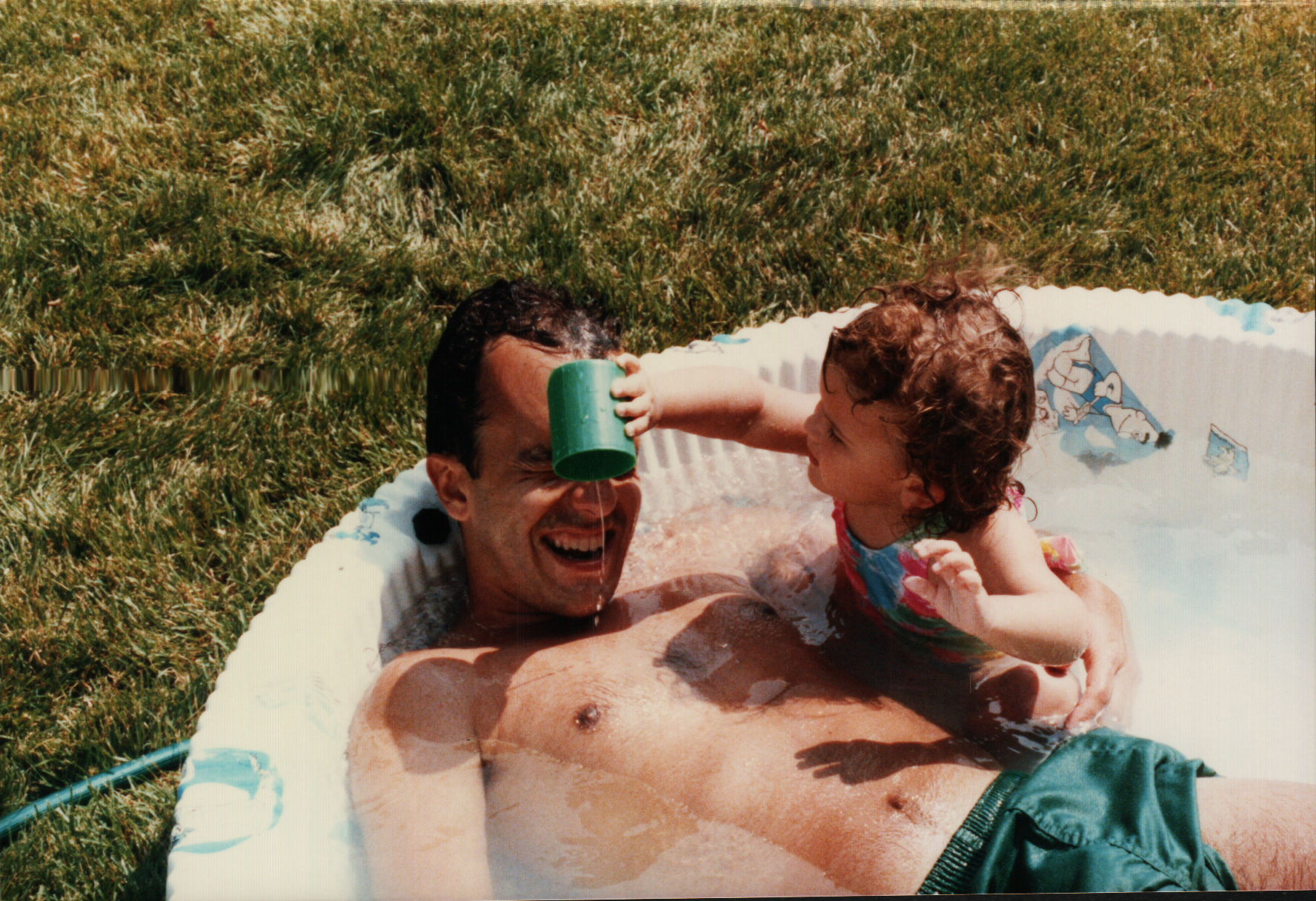 My father and me: raucous and undignified in our youth.