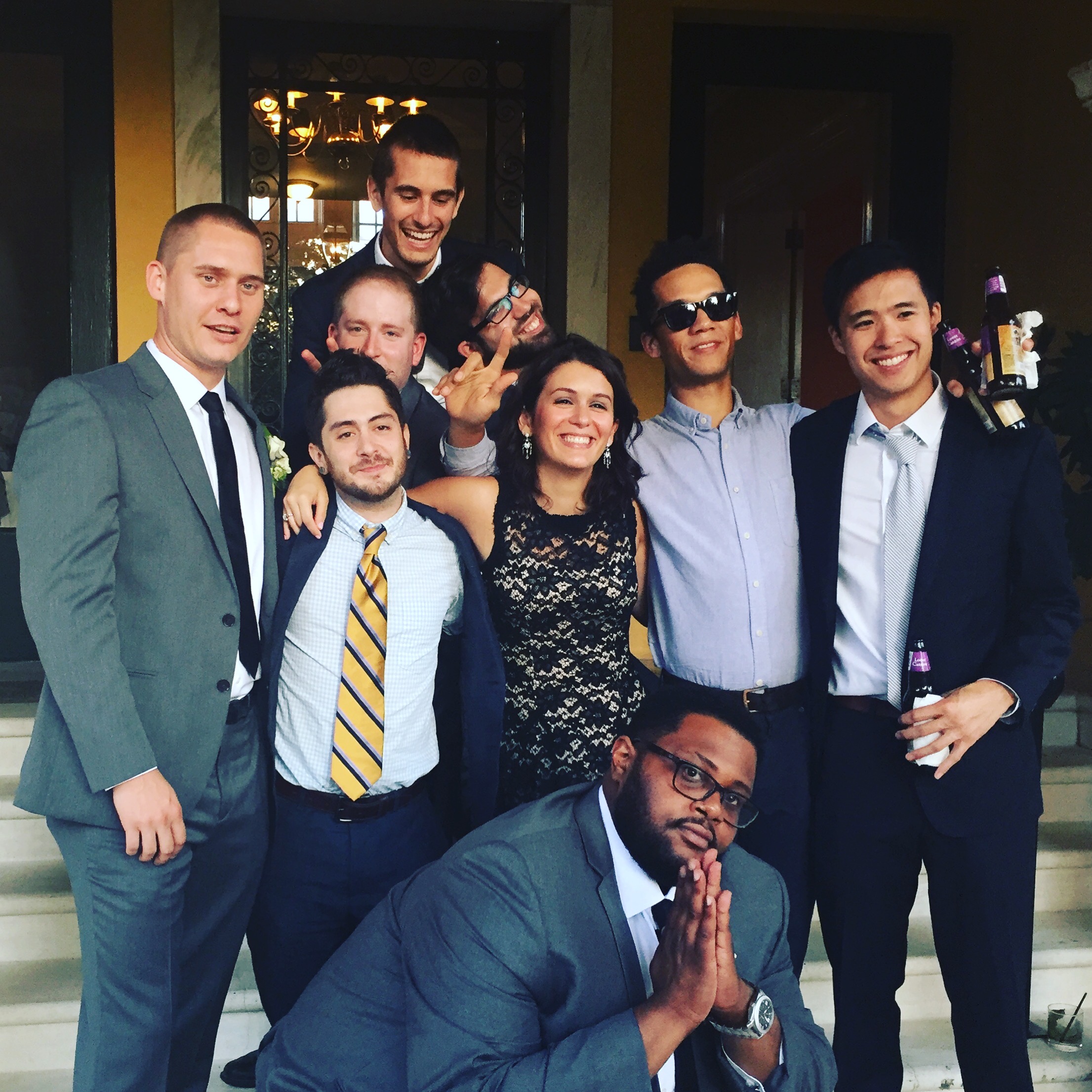 Not pictured: Martin (the groom) or Walker (who made the choice to live in Los Angeles).