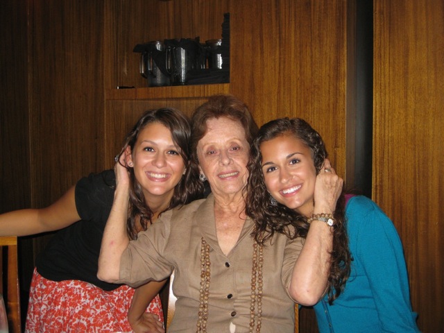 Me, my vovó, and my sister.