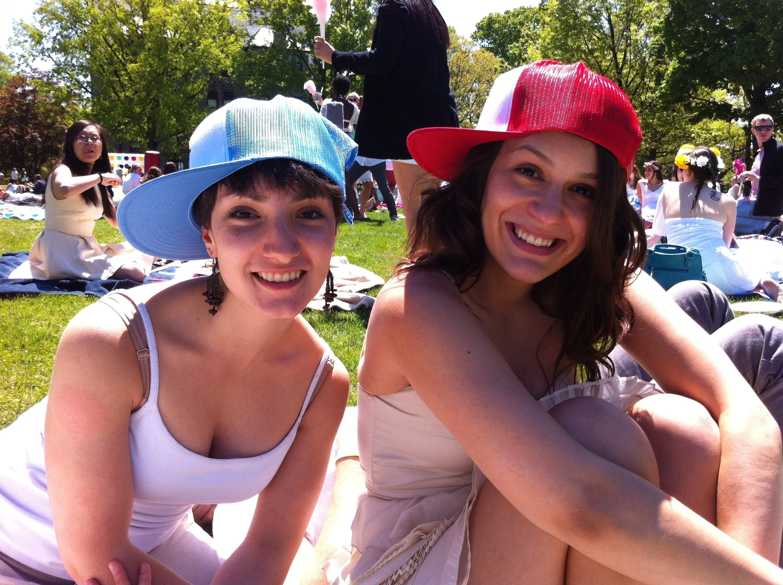 Toni and me, on a rare excursion out of our apartments, at Bryn Mawr's May Day.