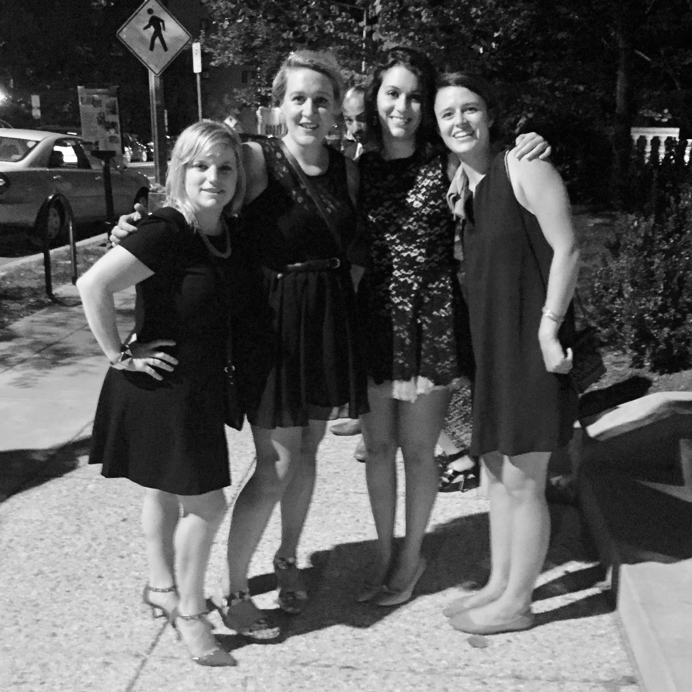 Not pictured: Kasey (the bride) or Megan. Unnecessarily pictured: That guy back there, who I didn't even notice in these pictures until I was working on this post.